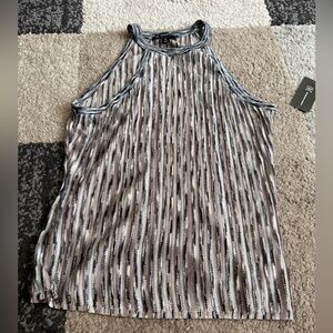 INC Beige Space Dye Sleeve Tank Top- XS